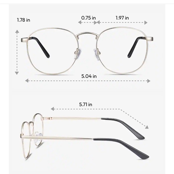 EYEBUYDIRECT St Michel Unisex Golden Round Eyeglass Frame Unisex Size Medium - Picture 12 of 13